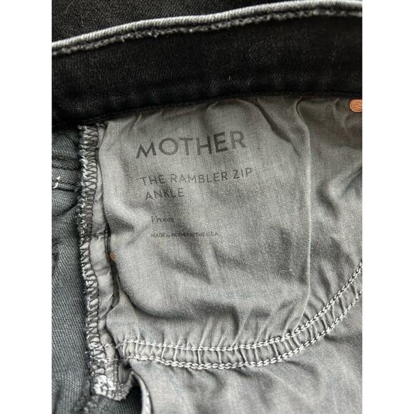 MOTHER The Rambler Zip Ankle Jeans Vroom Size 34 Wide Leg Bootcut Denim Pants - Picture 12 of 15